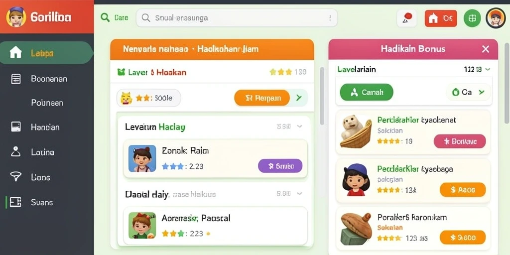 Fitur sosial untuk berinteraksi dengan pemain lain.